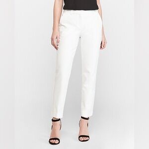 Express Columnist Mid-Rise Ankle Pant White 6R